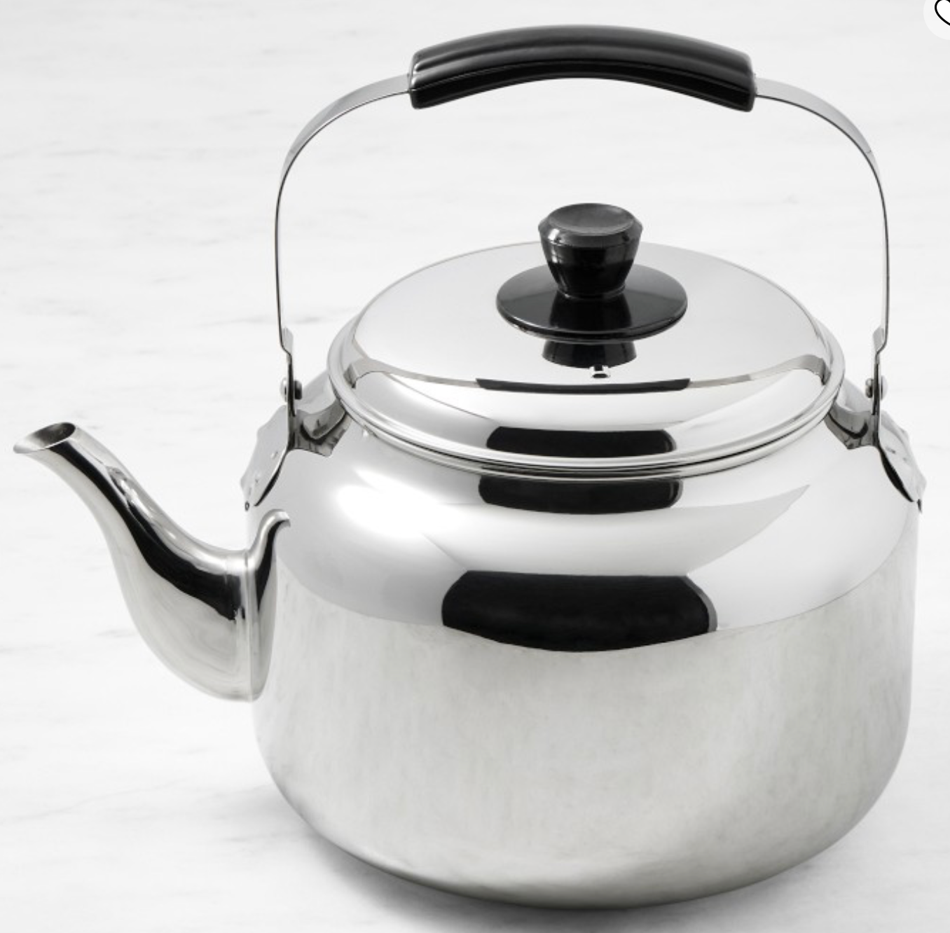 Demeyere Resto Stainless-Steel Tea Kettle, 6-Qt.